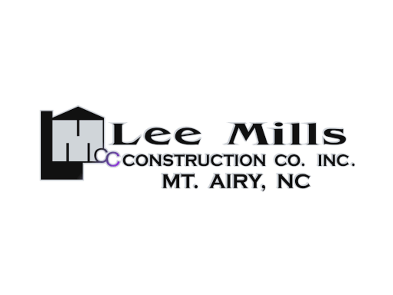 Lee Mills Construction Company Logo.